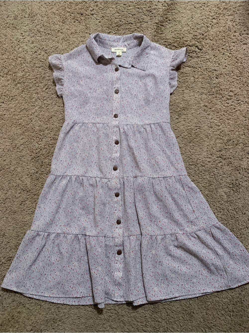Monteau Ruffle Sleeve Dress Small